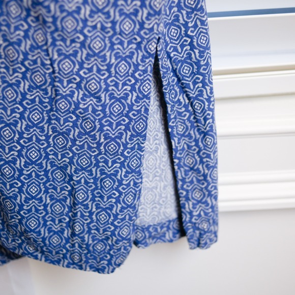 Lucky Brand Midi Shirt Dress‎ XL Blue Boho Cottagecore Prairie Pockets - Picture 7 of 10